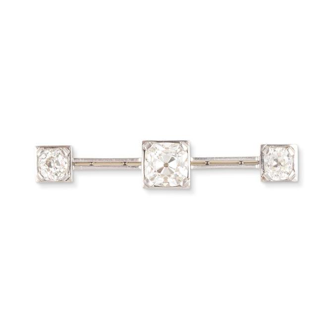 BROCHE BARRETTE DIAMANTS