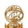 Thumbnail of Christiaan van der Klaauw. A very fine and rare handmade key wind gold plated brass and silver clock with sphere on top demonstrating the solar system Christiaan van der Klaauw. Très belle et rare pendule en laiton plaqué or et argent avec sphère montrant le système solaire, entièrement asseemblée à la main, remontoir à clé  Planeto Astrolabium, Circa 1990 image 2